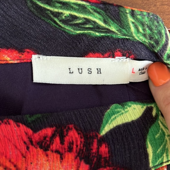 Lush Hawaiian floral side slit skirt - Picture 7 of 8